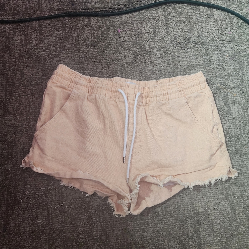 celebrity pink - peach denim shorts size xl